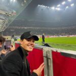 Noah Beck Instagram - fashion, footy, and good people🫂 Milano Stadio San Siro