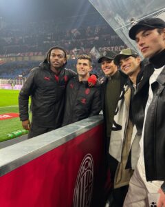Noah Beck Instagram - fashion, footy, and good people🫂 Milano Stadio San Siro