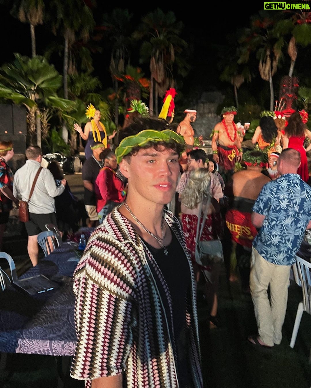 Noah Beck Instagram - somehow didn’t get a pic of the food at the luau