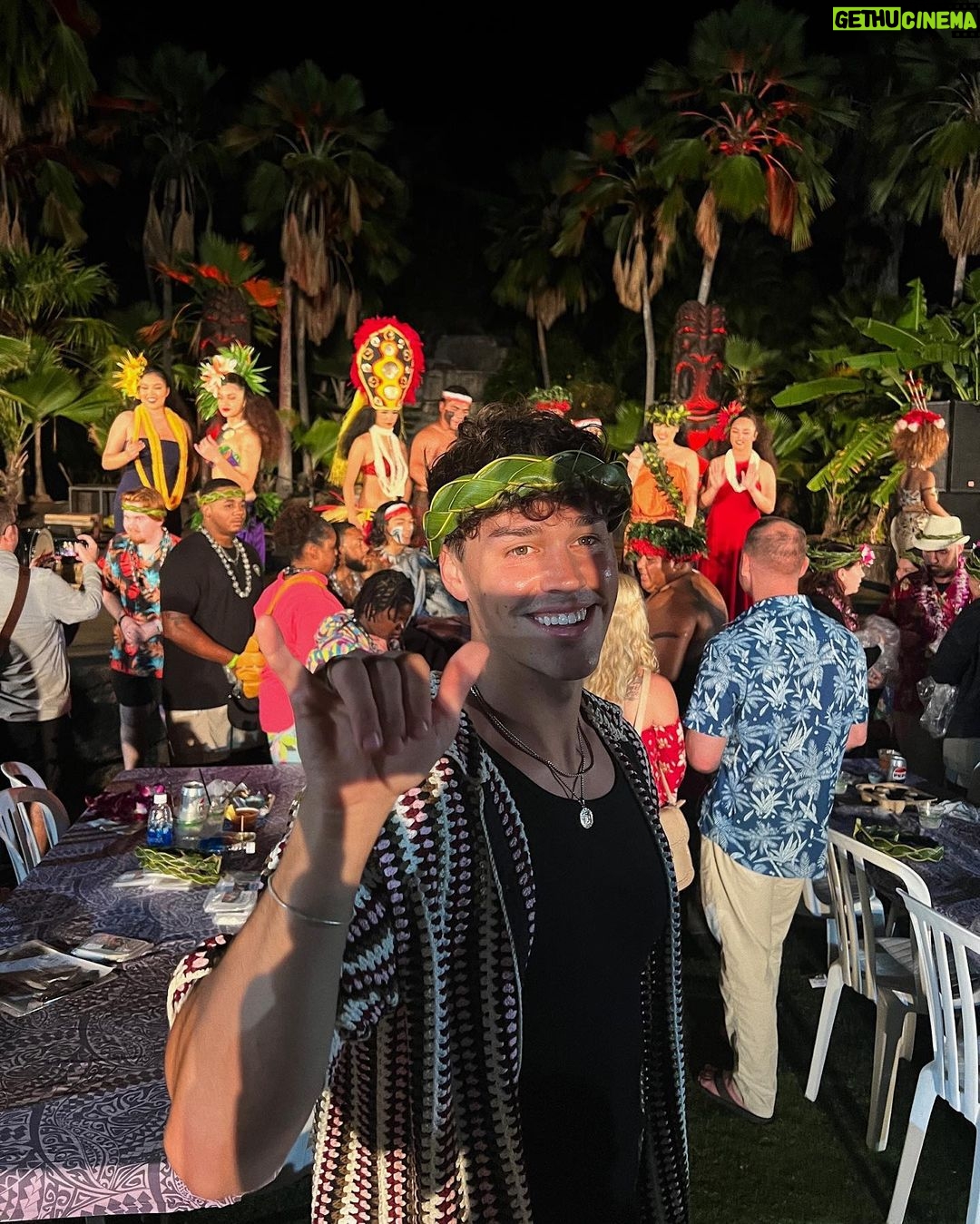 Noah Beck Instagram - somehow didn’t get a pic of the food at the luau