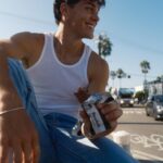 Noah Beck Instagram - It ain’t loitering when it’s 20 grams of protein and tastes this good @barebells.usa