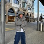 Noah Beck Instagram - “traveling rlly has expanded my palette” (eats bread, meat, and cheese) :p St. Moritz, Switzerland