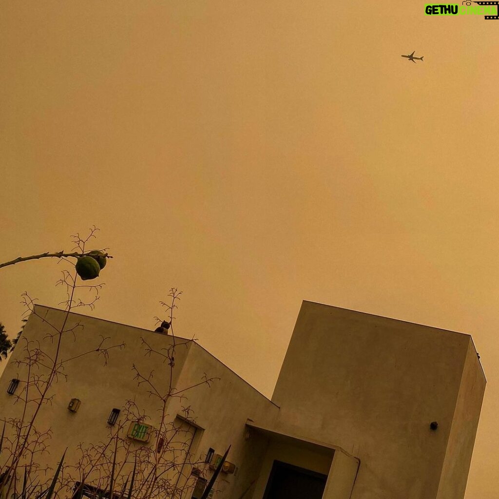 Nobi Nakanishi Instagram - My contribution to all the local fire haze pictures. At least some people are escaping Gattaca. Somewhere in Los Angeles