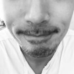 Nobi Nakanishi Instagram - I forgot to take a pic of the final day of Leviathan Quality Control so I made this pencil thin mustache instead. What shall we call it? The Ameche? Little Richard?