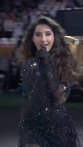 Nora Fatehi Instagram - Celebrating 1 year of this EPIC moment! The historic FIFA World cup closing ceremony in Qatar 🇶🇦 ⚽️ 🌍 I wish i can describe to you guys what this felt like for me ! Feeling blessed to be able to celebrate such a moment in my career with all of you! ❤️🥹 #Lightthesky @fifaworldcup @gianni_infantino @amine_el_hannaoui