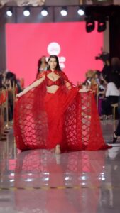 Nora Fatehi Instagram - A truly remarkable evening, as I had the opportunity to walk for the incredible @manishmalhotra05's @manishmalhotraworld @manishmalhotrajewellery #BombayBordeaux showcase. Congratulations @_iiishmagish on the spectacular launch of the @jioworldplaza #JioWorldPlaza #MumbaiAtThePlaza #Shinewithstyle #ExperiencethePlaza