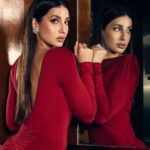 Nora Fatehi Instagram - Shawty mad ‘cause shе ain’t no (Body).. Pretty face with a Barbie doll (Body).. 🍷🍎 Outfit @miakee.official Jewellery @amarisbyprernarajpal Styled @aasthasharma @gehnadholakia Hair makeup @marianna_mukuchyan Shot by @apoorvmauryaphotography