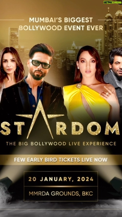 Nora Fatehi Instagram - Get ready to witness the Biggest Bollywood Event of Mumbai Ever! 🔥 STARDOM - The Big Bollywood Live Experience on the 20th of January, 2024, at MMRDA Grounds, BKC. Be a part of this one-of-a-kind Bollywood extravaganza with me! Let this night go down in history! Grab those few early-bird tickets live on BookMyShow now! For any queries, call: 08035731555 Event Brought to you by @outcryentertainment @stardom_live @outcryentertainment @rosemercltd @bookmyshowin @mintstudio_vj_nirav