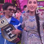 Nora Fatehi Instagram – Congratulations to @rahulbhagat_4061 for winning the title of Hip Hop India Champion 🫶🏾👏🏽🙌🏽😍🥹🥹
 Well deserved! Your swag and ability to shake up the stage during your battles with other contestants has been CRAZY 🔥🔥 @amazonminitv #hiphopindia