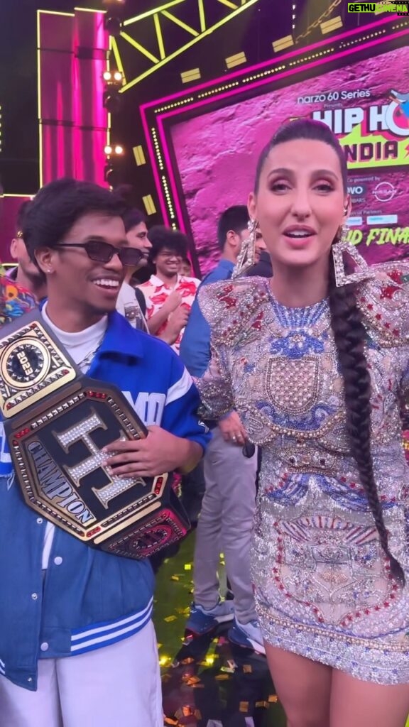 Nora Fatehi Instagram - Congratulations to @rahulbhagat_4061 for winning the title of Hip Hop India Champion 🫶🏾👏🏽🙌🏽😍🥹🥹 Well deserved! Your swag and ability to shake up the stage during your battles with other contestants has been CRAZY 🔥🔥 @amazonminitv #hiphopindia