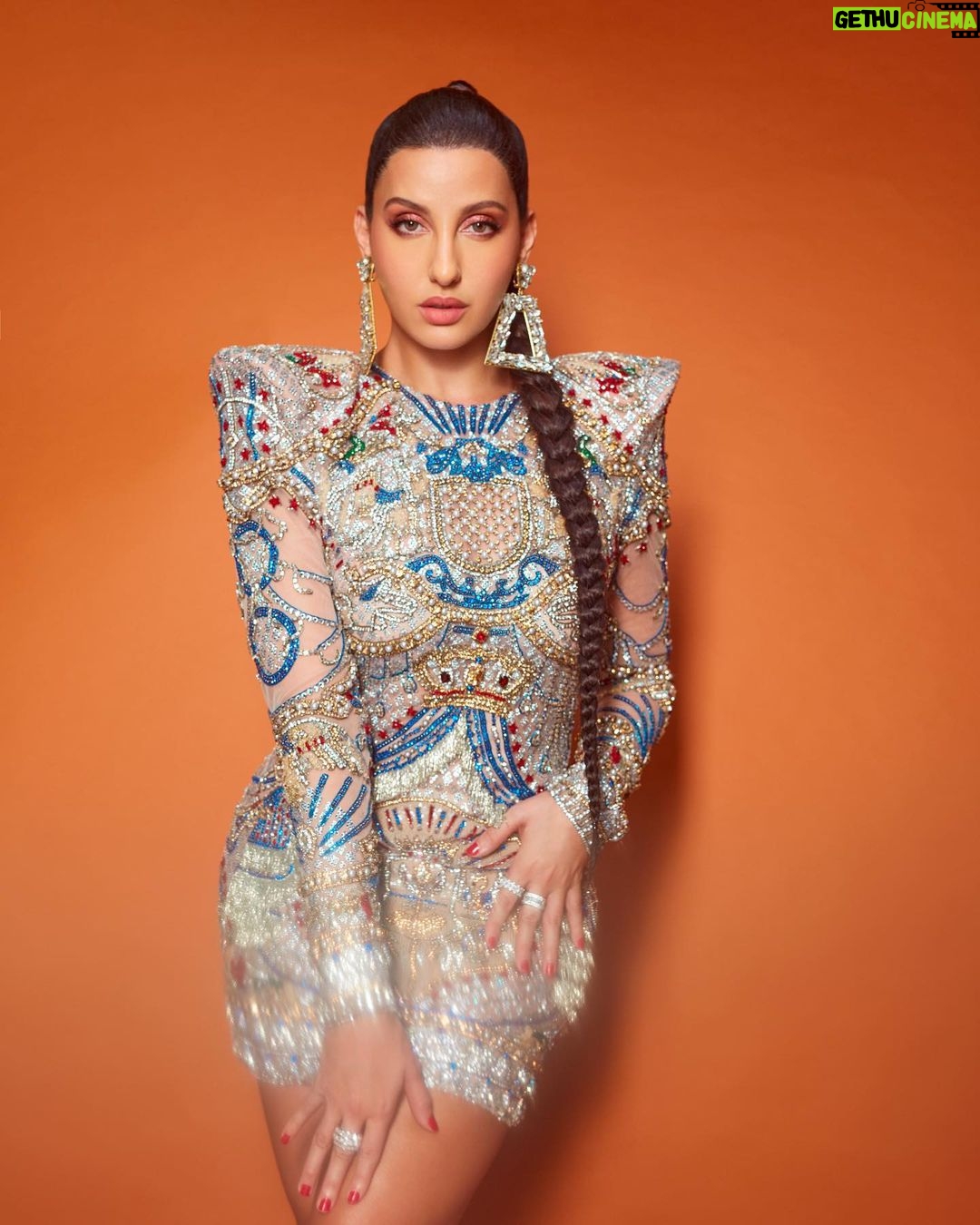 Nora Fatehi Instagram - Flip a switch on a prick then I.. Come alive in the nighttime š @falgunishanepeacockindia @shaleenanathani @reshmaamerchant @hairstylist_madhav2.0 @louboutinworld @minerali_store @dripproject.Co @vasudhaguptaa Shot by @tejasnerurkarr @amazonminitv