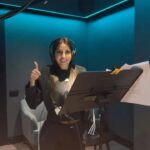 Nora Fatehi Instagram - Can u guys guess which film Im dubbing for? 🎥 🤔