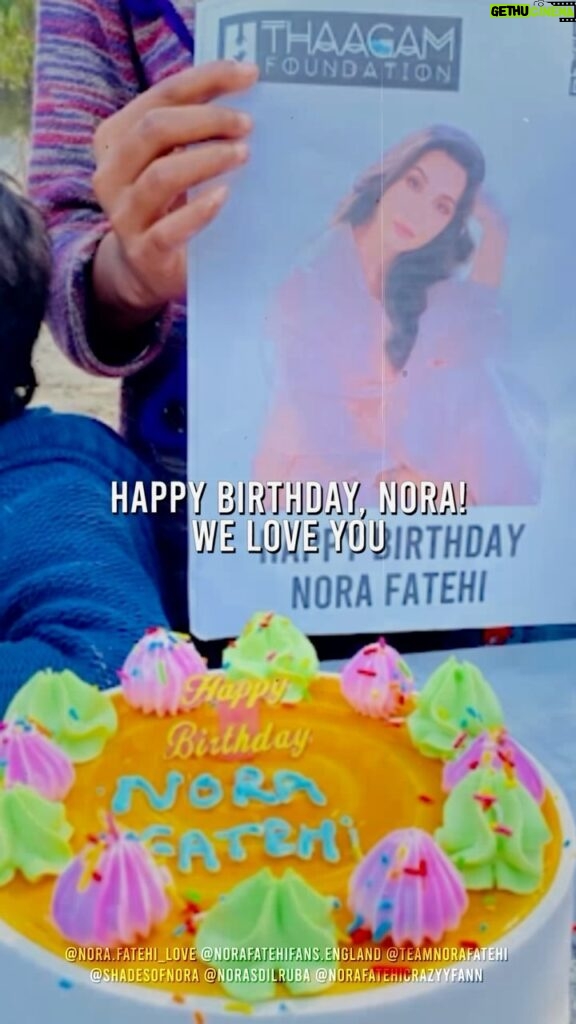 Nora Fatehi Instagram - The BEST birthday ever and this is one of the reasons why! Every year my fans show me how their hearts are so kind and beautiful 😍 What a gift 🥹 I feel like the luckiest person ever to have such beautiful souls who love me as much as i love them! Thank you for such a kind gift, You guys brought me to tears 🥹😭❤ Dont ever change, always be kind, loving and caring to everyone around u! Best fans ever 🥹❤