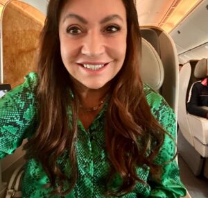 Norah Casey Instagram - Off gallivanting again - long weekend in Dubai via @emirates … not too early for fizz… right 😉??? Have some epic adventures coming up for the next few days … Dubai uncovered  and also doing something I thought I would never do in my lifetime - let’s see if I’m brave enough #watchthisspace