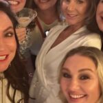 Norah Casey Instagram – Cheers… the gals getting organised for the selfie #smilequeens @annadaly @lorrainekeaneofficial @lisaduffy14 @carissathefirst @triona.ie #christmassoiree with @sineadkearythelabel @sarahkearymakeup @intercondublin
