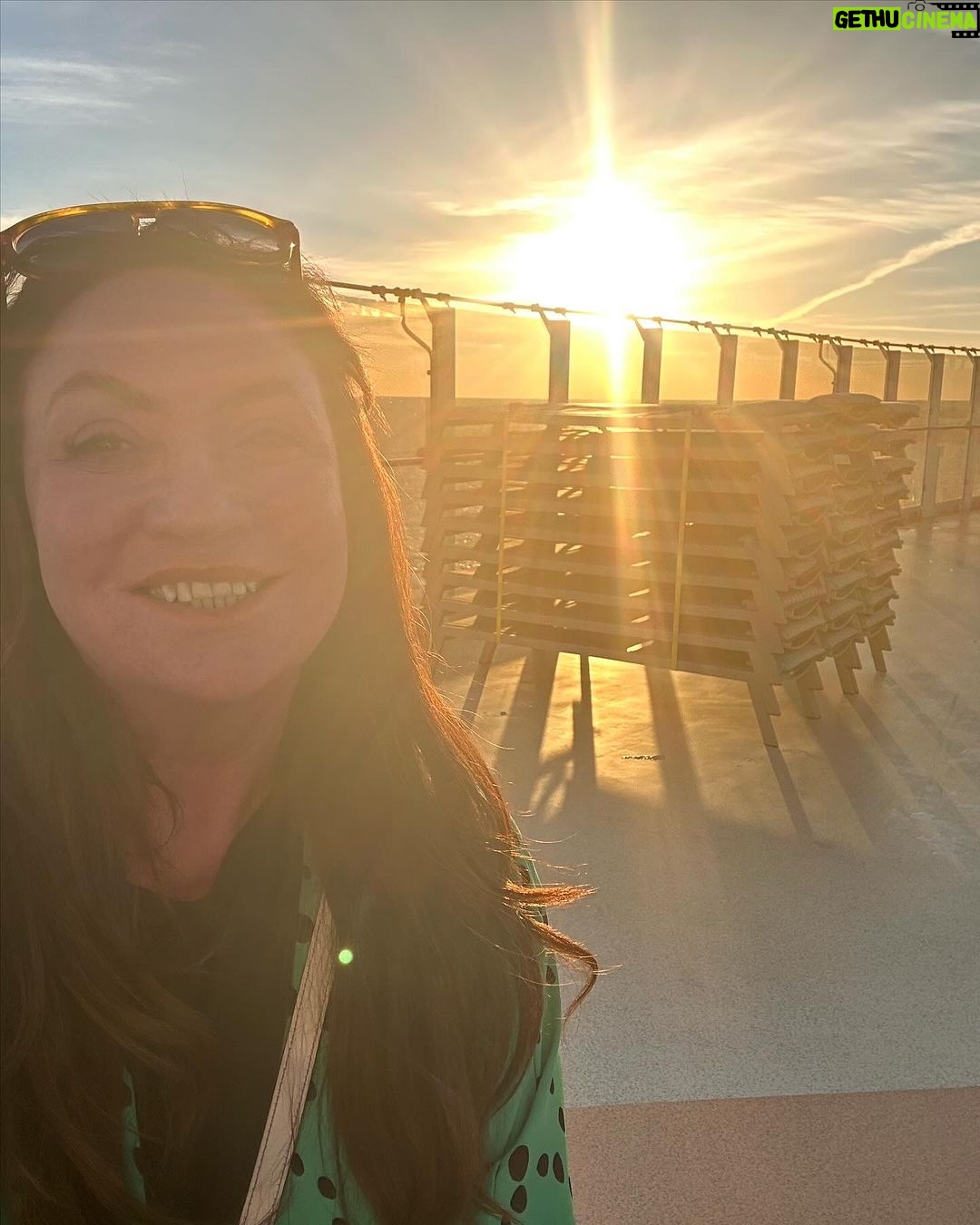 Norah Casey Instagram - Sun up over #greatstirrupcaybahamas - our spot for a little sun,sea and sand for the day… and also swimming with pigs 😅 soaking up all these memories for bleaker weather back home … all stored in my #mindsnaps - loving @norwegian__viva #inaugralsailing Great Stirrup Cay