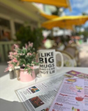 Norah Casey Instagram - South Beach… a little slice of life - and they’ve upgraded the goldfish bowl cocktails to mahoosive mugs 😂 no sugar #mohijto treat for me soaking up the sunshine and the amazing people watching … always with a little side of insulin (maybe a big one after all that travelling and the sun.. you know what it does 😅) #happydays #southbeachmiami #itslifebutnotasweknowit ☀️