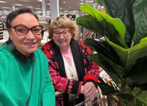 Norah Casey Instagram - The excitement of seeing Mag’s daffodils appearing nudged us to get our step count in while doing a bit of early plant shopping and picking up some little mood boosters. 
It’s not the beach but @blanchardstown_centre has its own charms and you don’t really notice all the walking when you’re excited about the new tracksuits @penneys.ire and the lovely vibrant super soft jumpers @marksandspencerireland - I got poppy red and herself got lipstick pink - all set for #valentinesday ❤️😂
And of course the plants… cause we’re believers… in tomorrow, sunny days and that one of us won’t kill them before summer - I didn’t inherit #magscasey #greenfingers but it doesn’t stop me trying… and hoping 🌱 
My own daffs haven’t appeared yet but obvs it’s much sunnier @phoenixparkopw #planttherapy🌿 #retailtherapy #walkingtherapy #shoppingwithmags
