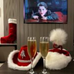 Norah Casey Instagram - Fizz, Santa hats and #miracleof34thstreet with @dara_casey @the_johnstown_estate #familytime #maynooth #straffan #dunboyne - half Dublin - half Leitrim and a little drop of Meath and Kildare #globalirish #christmastime Johnstown House Hotel Enfield