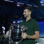 Novak Djokovic Instagram - The crown on the season 🏆 @djokernole lifts the Year-End ATP No.1 for the eighth time! 😄 . #tennis #tennistv #sports #instasport #nittoatpfinals #djokovic #novakdjokovic #number1 Turin, Italy