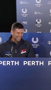 Novak Djokovic Instagram - Novak Djokovic shocked everyone at the press conference by speaking Chinese 🗣🇨🇳 #tennis #atp #unitedcup #djokovic #chinese