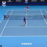 Novak Djokovic Instagram - 🇨🇿 1-1 🇷🇸 @djokernole sends the tie to a deciding mixed doubles, with a gutsy 6-1, 6-7(3), 6-1 victory over Lehecka! #UnitedCup RAC Arena
