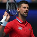 Novak Djokovic Instagram - 🇨🇿 1-1 🇷🇸 @djokernole sends the tie to a deciding mixed doubles, with a gutsy 6-1, 6-7(3), 6-1 victory over Lehecka! #UnitedCup RAC Arena