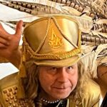 Ola Salo Instagram - One of the things we early on knew we had to figure out for the tour, was a really cool hat for Jepson in the finale. Jepson loves hats and I wanted to come up with something really regal for him. After a bunch of sketches a golden hussar hat took form, a so called “Shako”. Johan Norberg understood exactly what we wanted and created this fantastic item. First picture is my final sketch. Swipe for final result and earlier sketches!