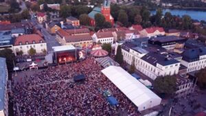 Ola Salo Instagram - Gotta share another drone film with You. Can’t believe this happened yesterday… somewhere between 15 and 17 000 people gathered in our old hometown to see us play! Film: @kristofferhamrin