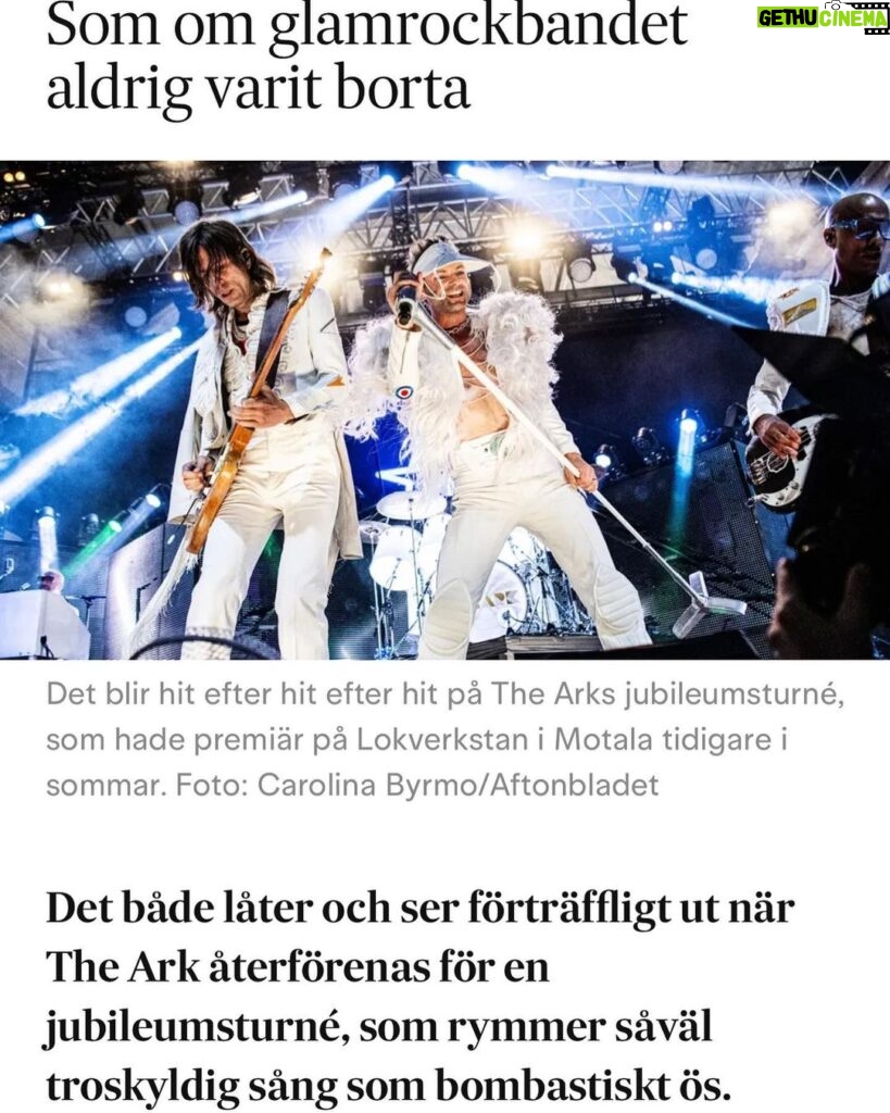 Ola Salo Instagram - Great review from Skansen, Stockholm in Svenska Dagbladet!