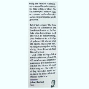 Ola Salo Instagram - Rave review in Ystads Allehanda!