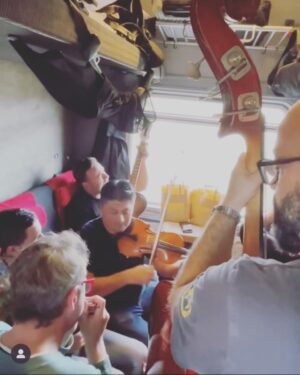 Ola Salo Instagram - On the train home from Stockholm I met this lovely group of musicians called @acusticomalmo . They were jamming in their compartment and of course I couldn’t resist joining in!