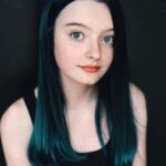 Olive Elise Abercrombie Instagram - Skelly’s up so ofc Olive’s in her Corpse Bride era