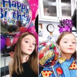 Olive Elise Abercrombie Instagram - 🎈12🎈 Thanks to everyone on set for making it such a special day! Ps - 2 years ago Olive was turning 10 on her last day shooting Outer Range season 1 (swipe for sad split screen 😭)