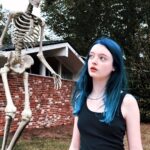 Olive Elise Abercrombie Instagram - Skelly’s up so ofc Olive’s in her Corpse Bride era