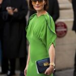 Olivia Palermo Instagram - 💚 @victoriabeckham | SS24 with @victoriabeckhambeauty | #PFW 👗🕶️👛: @victoriabeckham 👢: @stuartweitzman 💄: @shaynagold for @victoriabeckhambeauty 💇🏼‍♀️: @stefanbertin 📷: (1) @essbeephoto (2) @wheresmydriver (3,4) @marwan_photographer (5) @samsphotographyparis (6) @darren_gerrish Paris, France