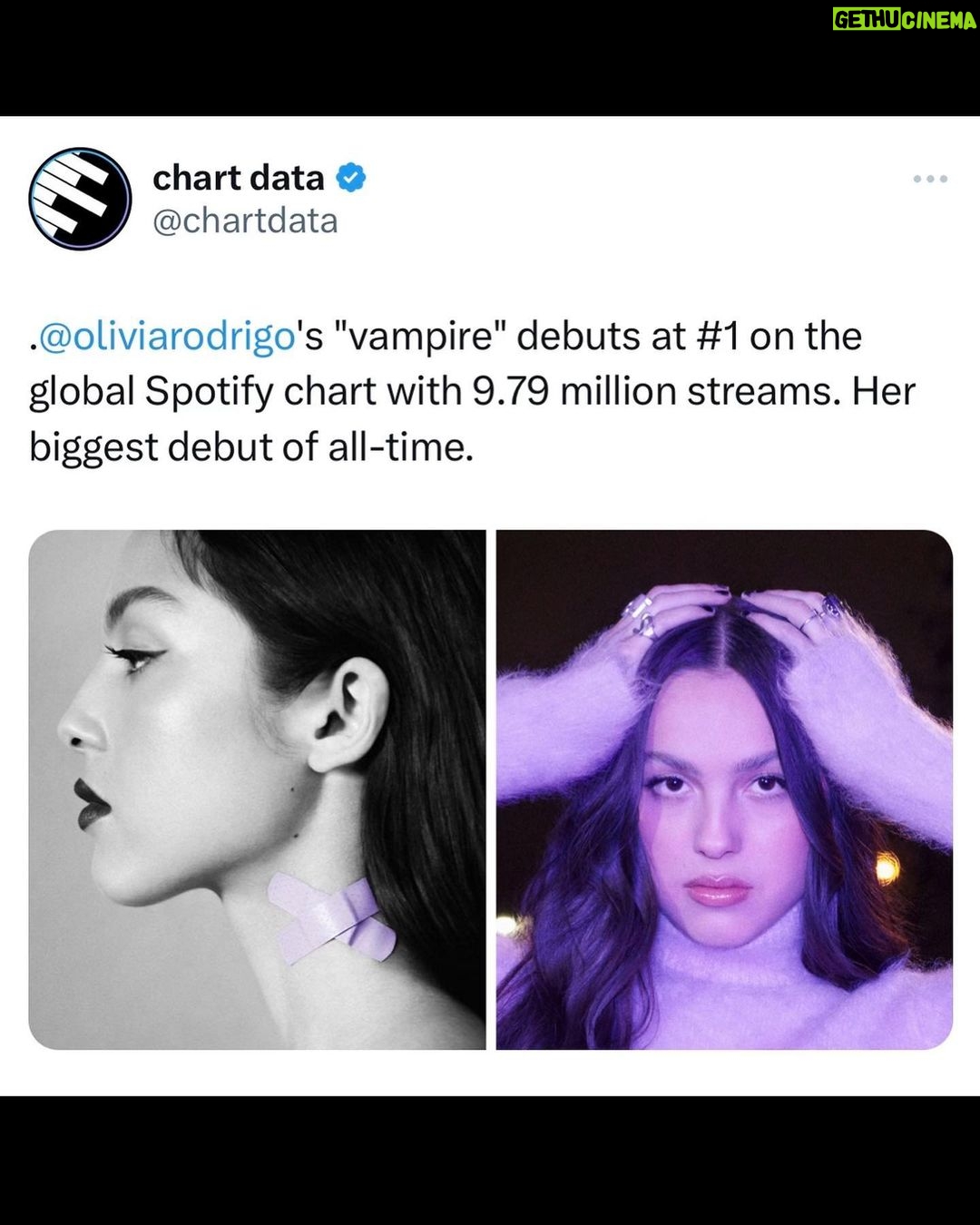 Olivia Rodrigo Instagram - thank you thank you thank you for all the love u guys have been showing vampire💌❤️ i am so excited for this new chapterrrrr 🫶🏼🫶🏼🫶🏼🫶🏼🫶🏼