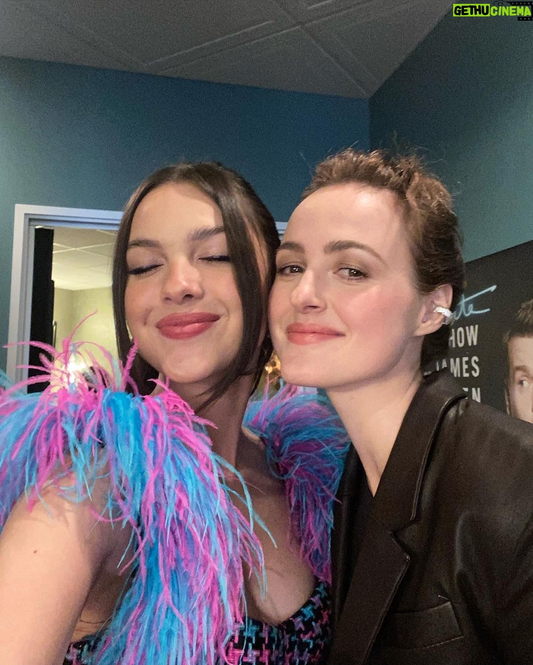 Olivia Rodrigo Instagram - thank u @latelateshow and @j_corden for having me todayyyy. was so cool to be on with @renatereinsve too! her movie worst person in the world is the most magnificent thing Iโve seen in a while๐๐๐