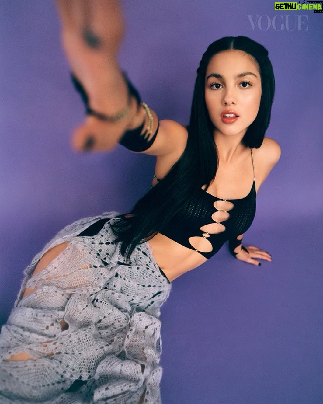 Olivia Rodrigo Instagram - what a dream @voguesingapore 🦋🦋🦋 CREDITS: Editor-in-Chief: @musingmutley Photographer: @peterashlee Fashion: @cococassibba Art director: @studionotes Hair: @claytonhawkins Make-up: @mollygreenwald Manicure: @nailzbyvee Casting: @jilldemling Producer: @paulpreiss