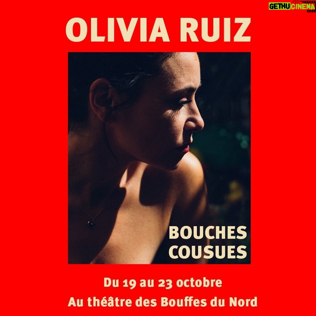 Olivia Ruiz Instagram - Retrouvez Bouches Cousues, du 19 au 23 octobre au théâtre @les_bouffes_du_nord à Paris ! ✨ Billets disponibles 👉🏻 lien en bio #bouchescousues #ruizteam #identite #silence #españa #résilience #musique #collectif #instagram Théâtre des Bouffes du Nord