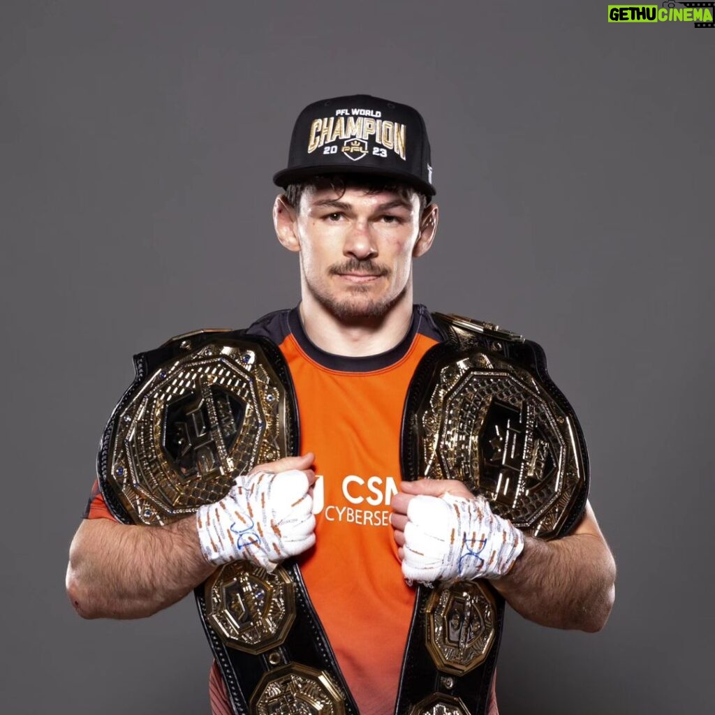 Olivier Aubin-Mercier Instagram - Feeling incredibly grateful today as I hang up my gloves, I must give a massive shout-out to @pflmma . PFL believed in me. They recognized a fighter in a kid from Quebec who just wouldn’t quit. It has been an honor to step into the cage under their banner. As I move on from competition, I hope that the path I've trodden serves as an invitation to other Quebecois fighters. May you find in the PFL the same support, the same faith, and the same opportunities to showcase our Québécois tenacity. To everyone behind the scenes who has been part of this journey—merci from the bottom of my heart. I had so much fun with you guys, even though I was probably a massive douchebag during those fight weeks. It's been the fight of a lifetime. Here's to the next round, whatever it may be! PFL, you've been the corner team everyone deserves. Merci pour tout.