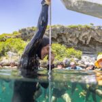 Orlando Bloom Instagram – Swimming up to see @camilajaber break her record for a 2nd time!!! 🤿🧜‍♀️🕳🐬@vertical_blue Bahamas 🇧🇸 📸: @daanverhoevenfreediver