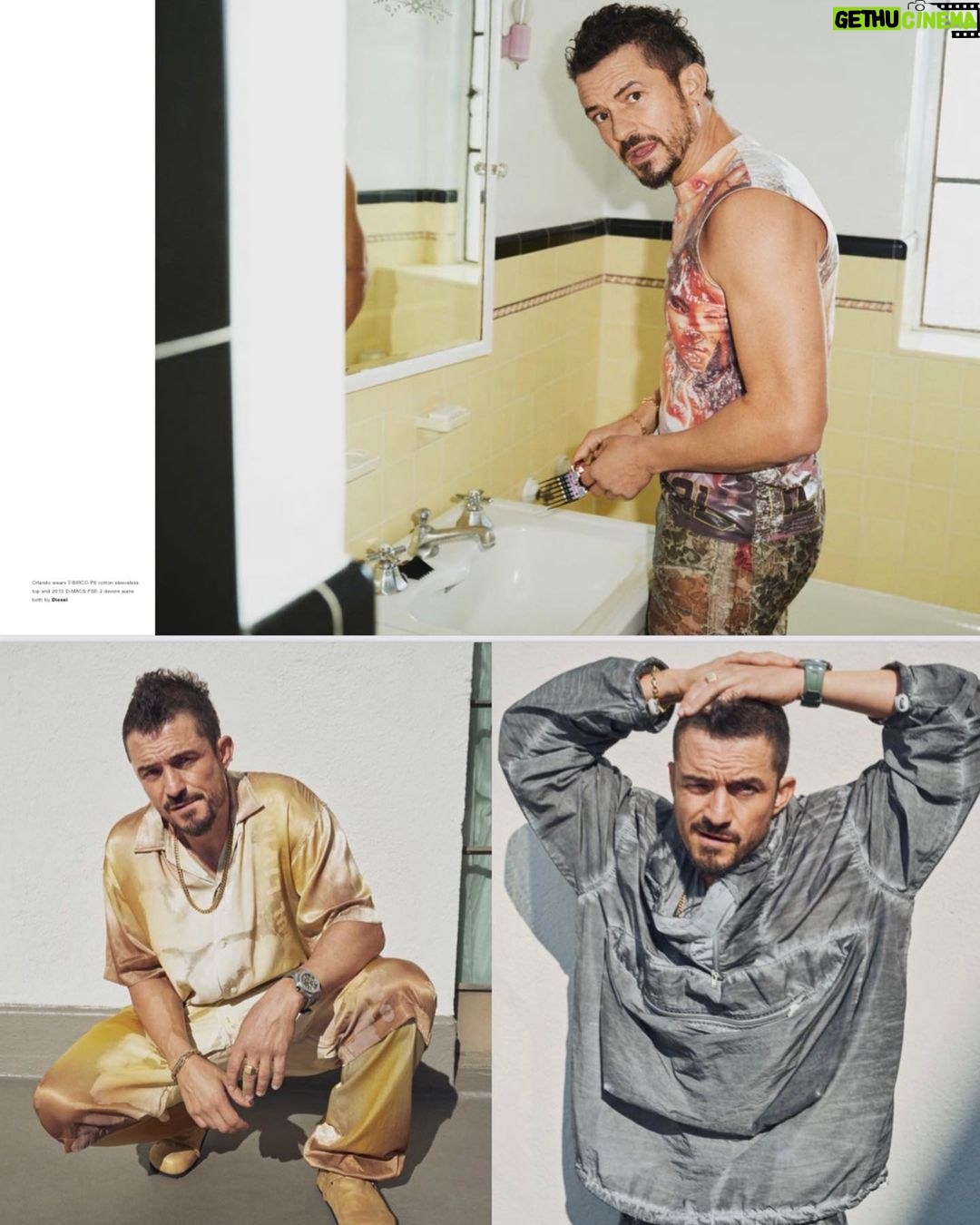 Orlando Bloom Instagram - 🎬 💥💦… Thanks to @theperfectmagazine and to my team who made this happen! 📸 @felix_cooper Styled by @mrmontyjackson featuring @davidyurman @diesel Groomer @guidrozlori Fashion Editor @jeanieus Shot at @chateaumarmont @independentpublicrelations @jodigottlieb1 #ToTheEdge 🔜 @peacock