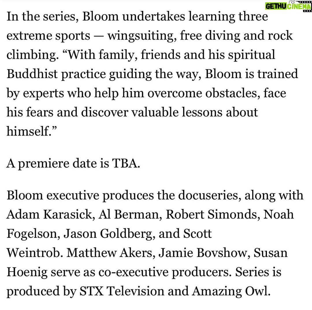Orlando Bloom Instagram - Thank you to all the experts, athletes, and 🎬 crew who made this docuseries possible 👊 🌏#ToTheEdge @peacock