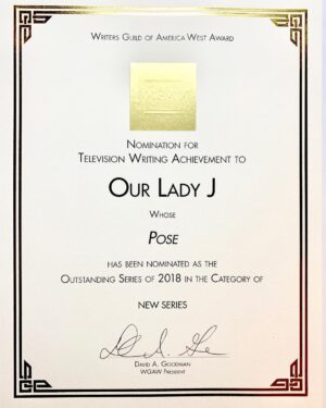 Our Lady J Instagram - Thank you @wgawest! It’s an honor to share this nomination with my @poseonfx family 🙏🏽 @mrrpmurphy @bradfalchuk @svcanals @janetmock @tkubrak