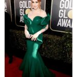 Our Lady J Instagram – What an incredible honor to be amongst all of the talent at the Golden Globes ceremony! Thank you @goldenglobes for nominating @poseonfx for best drama, and congratulations to all of the winners!
And a very special thank you to my team for getting me red-carpet ready ♥️
Hairstyling: @johnnystuntz 
Hair color: @colorbymattrez 
Hair cut: @buddywporter 
Makeup: @palomaromo_mua 
Stylist: @veronica.graye 
Dress: @fouadsarkiscouture 
Jewelry: @mahrukh.akuly.jewelry 
Surgery: @drharrisonlee @drmossi @drdonyoo
Smile: @drdanib
Photos: Frazer Harrison/Jon Kopaloff