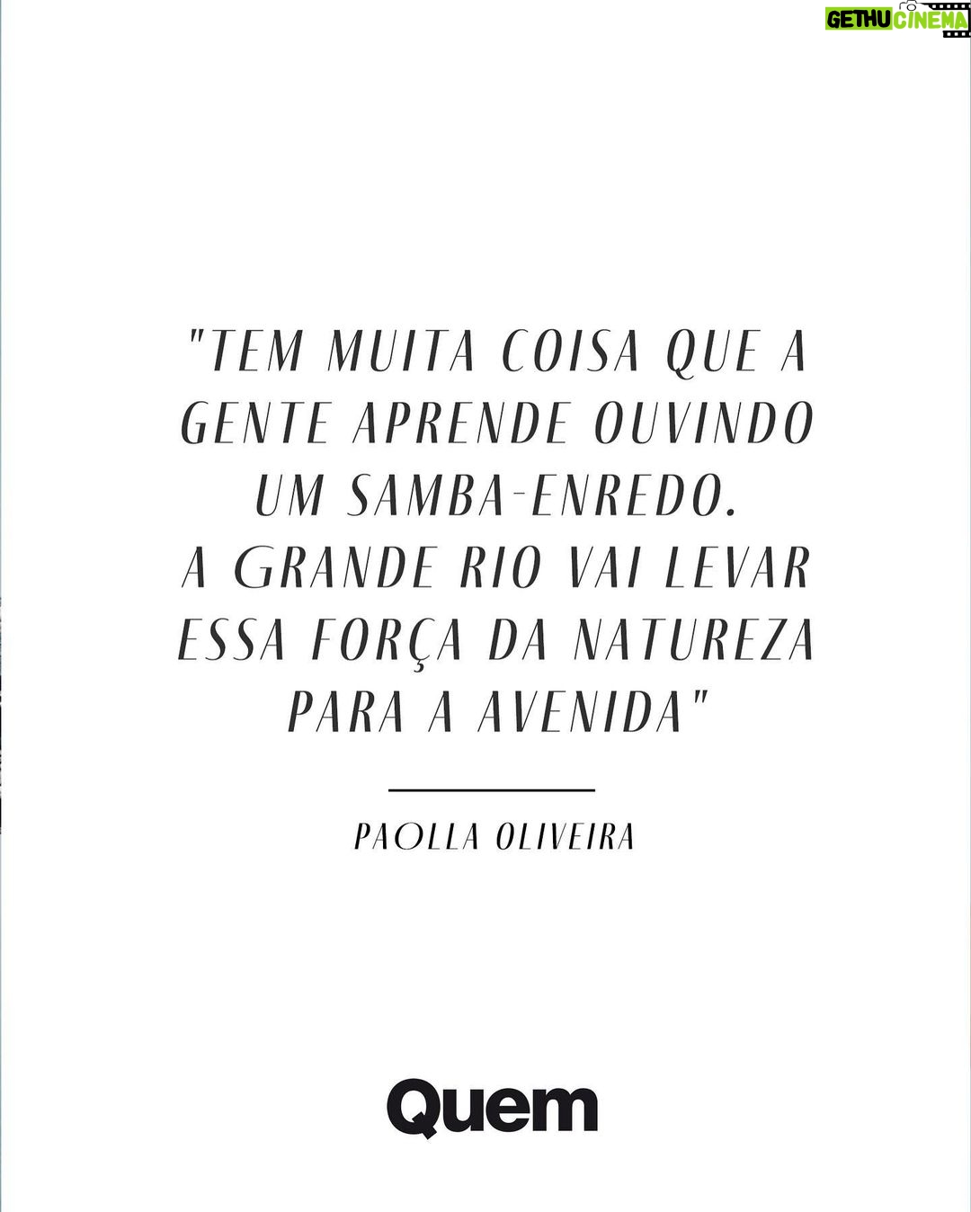 Paolla Oliveira Instagram - O destino de @paollaoliveirareal é ser onça! 🐆 À frente da bateria da @granderio, a atriz está vivendo um dos melhores Carnavais desde que assumiu o posto de Rainha pela primeira vez, em 2009. Aos 41 anos, ela veste a coroa mais uma vez neste ensaio exclusivo para Quem, não só para representar com alegria a escola do coração, mas como uma forma de resistência e luta contra o machismo, que permeou as críticas feitas ao seu corpo durante ensaios recentes. Determinada e corajosa como uma onça, ela não para por haters e se sente ainda mais potente em relação a si mesma e à posição que ocupa. Falando em onça, o bicho é tema do samba-enredo da escola de Duque de Caxias e será representado por Paolla na avenida. “Trabalho muito e há muitos anos, o Carnaval veio para mim como uma brecha de respiro. É uma agitação, mas que diz respeito a Paolla pessoa física, que se sente livre e alegre neste momento”, diz. Leia a entrevista completa no link da bio! Reportagem: @marina_bonini Foto: @zabenzi Styling: @franconaid Make: @gabnascimentobr Assessoria de imprensa: @trigocomunica