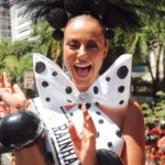 Paolla Oliveira Instagram - Por aqui já é tradição curtir a folia com @cordaodabolapretaoficial! Amooo! Parabéns pelo 105º desfile 🖤🤍🖤🤍