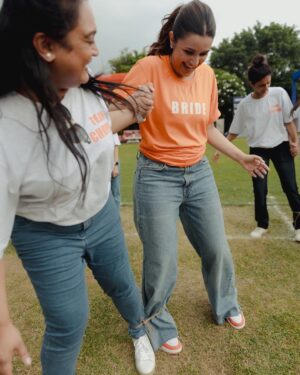 Parineeti Chopra Instagram - Time to spill the beans on our not-so-traditional rituals, to kickstart our traditional Indian wedding! 

🔸Musical Chairs: A high-stakes dance-off where everyone cheats
🔸Lemon & Spoon Race: All those years in school sports days did not prepare you for this 
🔸Three-Legged Race: More difficult than hitting a cricket century, bruises are inevitable, but the bonds you forge are priceless
🔸Cricket: Watch out for cricket legends within the fam (especially your mother-in-law, who will change the game with a wicket on the final ball, and win the game)
🔸The bride uses her bridal power to bring World Cup cricketers to her side 

Now, about setting the trend: It's not just about winning or losing. It's about the incredible moments, the cheers, the laughter, and most importantly, the bonds formed. Our Chadha-Chopra War was an epic battle where both sides emerged victorious and hearts were well and truly conquered. 🏏❤️