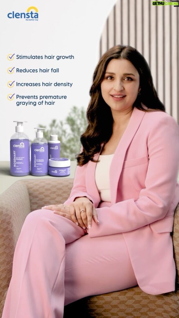 Parineeti Chopra Instagram - This rose(mary) range got my heart! It’s so good, you have to try it now. Click on the link in bio to shop now. #GoClensta #RosemaryRange